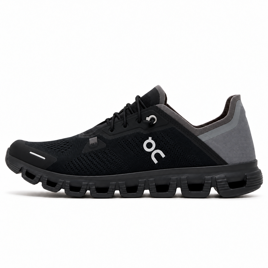 On Cloud 6 Coast Black/Rock Hombre, perfil interior