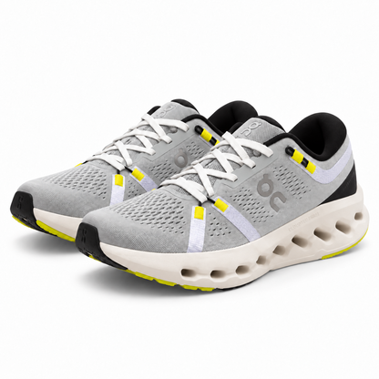 On Cloudsurfer 2 gris amarillo, perfil-interior